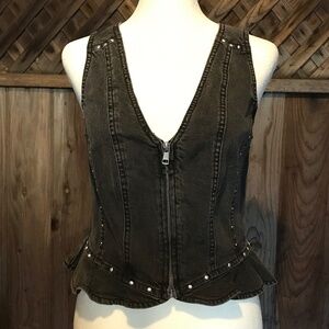 🦋 Wild Fable Denim Studded Vest